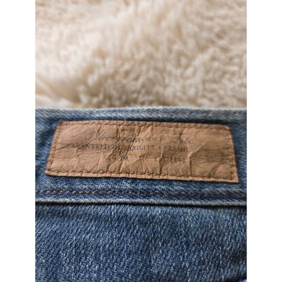 VTG y2k Abercrombie & Fitch Distressed Frayed Denim Mini skirt size 2 - Picture 10 of 10